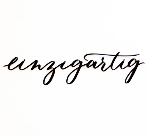 buchstaeblich metallschriftzug einzigartig